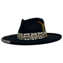 Load image into Gallery viewer, American Hat Makers - Wool Felt Teardrop Curled Brim Hat- Style Lounge: Black / LG