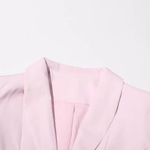 Load image into Gallery viewer, Productseeker - SET107 Rose Blazer & Pleated Skirt Set: Pink / English / L
