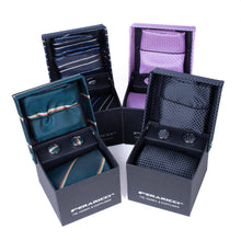 Load image into Gallery viewer, Selini New York - 24pc Boxed Men Tie & Hanky, Cufflink -PWFBGB-FW