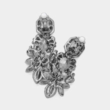 Load image into Gallery viewer, Sensibling Corp. - Marquise Square Stone Pointed Evening Clip On Earrings
: Jet Black