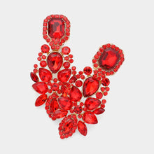 Load image into Gallery viewer, Sensibling Corp. - Marquise Square Stone Pointed Evening Clip On Earrings
: Jet Black