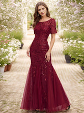Load image into Gallery viewer, Ever-Pretty - Sequin Shiny Fishtail Tulle Dresses for Party: Silver / 6