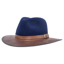 Load image into Gallery viewer, American Hat Makers - Wool Felt Leather Outdoor Fedora Style - Summit: Saddle / LG