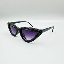 Load image into Gallery viewer, Ole - Handmade Rhinestone Sunglasses G0243: White