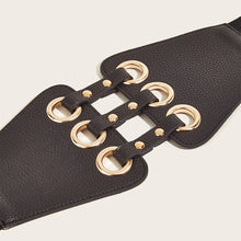 Load image into Gallery viewer, ACCITY - RETRO RIVET HOLLOW WIDE GIRDLE BELT_CWABE0446: CAMEL / (OS) 2