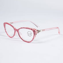 Load image into Gallery viewer, Ole - Handmade Rhinestone Cat Eye Reader Glasses G0399-Rose Red: Rose Red / 100