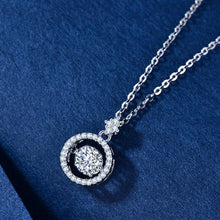 Load image into Gallery viewer, Perimade & Co. LLC - Dancing Moissanite Charm Necklace in 925 Sterling Silver: 0.8 ct