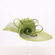 Load image into Gallery viewer, KaKyCo - Rose Veil Trim Off Face Floppy Sinamay Hats | 117145: YELLOW