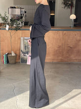 Load image into Gallery viewer, ShieldChic - Wide Leg Pockets Solid Color Zipper Casual Pants Bottoms: GRAY / S