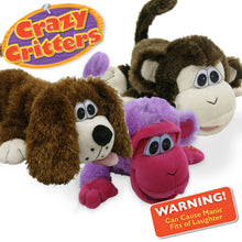 Load image into Gallery viewer, Flipo Group, Ltd. - Crazy Critters Laughing Rolling Plush Pets: Brown Dog