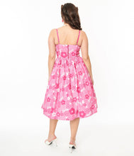 Load image into Gallery viewer, Unique Vintage - Barbie x UV Pink Barbie Print Swing Dress: L/10-12