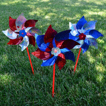 Load image into Gallery viewer, In the Breeze, LLC. - Patriotic Mylar Pinwheels - 8 PC
