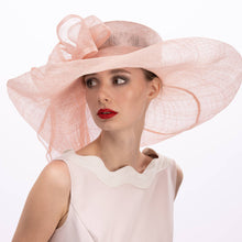 Load image into Gallery viewer, KaKyCo - 117146 Callalily Adorned Wide Soft Sinamay Hats: Sinamay / Ivory