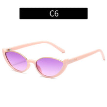 Load image into Gallery viewer, ACCITY - NEW HALF-FRAME CAT-EYE STREET STYLE SUNGLASSES_CWASG0386: White / (OS) 2