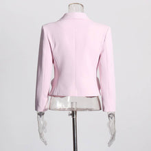 Load image into Gallery viewer, Productseeker - SET107 Rose Blazer & Pleated Skirt Set: Pink / English / L