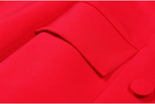 Load image into Gallery viewer, Productseeker - SET062 Elegant Women’s Suit Set: Blazer, Bra Top, & Pants: Rose Red / English / M