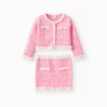 Load image into Gallery viewer, PatPat - Toddler/Kid Girl 2pcs Elegant Suit Jacket and Skirt Set: Pink / Kids: 8-9 Years