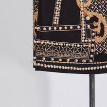 Load image into Gallery viewer, Productseeker - CT95 Beaded V-Neck Long-Sleeve Trench Coat for Women: Color as pictures / English / S