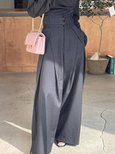 Load image into Gallery viewer, ShieldChic - Wide Leg Pockets Solid Color Zipper Casual Pants Bottoms: BLACK / S