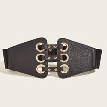 Load image into Gallery viewer, ACCITY - RETRO RIVET HOLLOW WIDE GIRDLE BELT_CWABE0446: CAMEL / (OS) 2