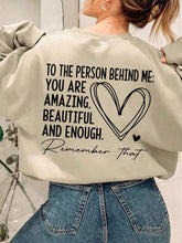 Load image into Gallery viewer, Queen Fashion - Women s sweatshirt with slogan and heart print: BLACK / 1-2-2-1 / S-M-L-XL