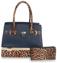 Load image into Gallery viewer, Handbag Express - Metal Frame Tote Handbag Set: LH049-1W-1-BR