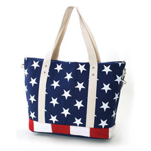Load image into Gallery viewer, COMECO INC - Stars and Stripes Flag Tote Bag for 4th of July Celebration