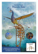 Load image into Gallery viewer, Continental Art Center - Big Rustic Metal Peacock Rocker Balancing Garden Stake
