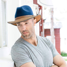 Load image into Gallery viewer, American Hat Makers - Wool Felt Leather Outdoor Fedora Style - Summit: Saddle / LG