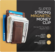 Load image into Gallery viewer, Claasico - Money Clip Leather Wallet For Men: Coffee