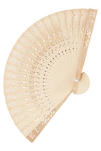 Load image into Gallery viewer, Cap Zone - Hollow Laser Cut Wooden Handheld Fan - w/ Box