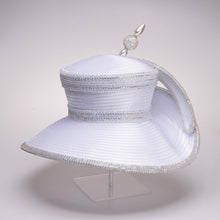 Load image into Gallery viewer, KaKyCo - AJ786Y Extended Off Face Mad Hatter Edges Coved Rhinestone: White
