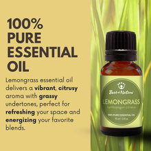 Load image into Gallery viewer, Best of Nature - Lemongrass Essential Oil, 100% Pure - 15ml / 100ml: 1/2 oz