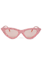 Load image into Gallery viewer, Ole - Handmade Rhinestone Sunglasses G0243: White