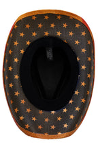Load image into Gallery viewer, Cap Zone - Braided Belt Rustic American Flag Straw Cowboy Hat: Tan