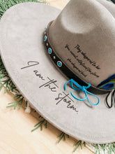 Load image into Gallery viewer, Wild Indigo - I am The Storm Burned Hat Western Hat Rancher Cowboy: Blush