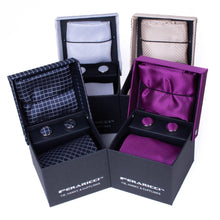 Load image into Gallery viewer, Selini New York - 24pc Boxed Men Tie & Hanky, Cufflink -PWFBGB-FW