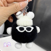 Load image into Gallery viewer, FurDecoration - Fluffy Rex Rabbit Fur Cartoon Doll Keychain for Car Key Bag: LIGHT PURPLE / One_size