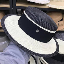 Load image into Gallery viewer, ACCITY - Designer fashion flat top straw hat for women_CWAH3438: Red / (M) 1