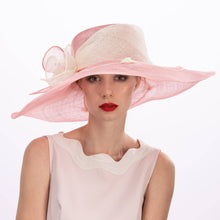 Load image into Gallery viewer, KaKyCo - 117138 Two tone Callalily Adorned Wide Soft Sinamay Hats: Lime/Yellow