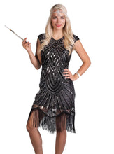 Load image into Gallery viewer, Western Fashion - Flapper Beaded Dress: L / Biege
