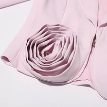 Load image into Gallery viewer, Productseeker - SET107 Rose Blazer & Pleated Skirt Set: Pink / English / L