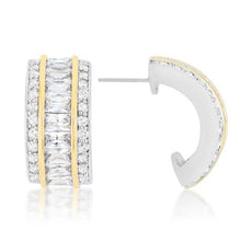 Load image into Gallery viewer, JGoodin - Dual-Tone Tri-Row Stud Earrings