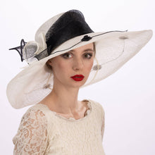 Load image into Gallery viewer, KaKyCo - 117138 Two tone Callalily Adorned Wide Soft Sinamay Hats: Lime/Yellow