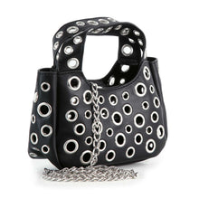 Load image into Gallery viewer, Handbag Express - Rivited Petite Hand Tote: Black