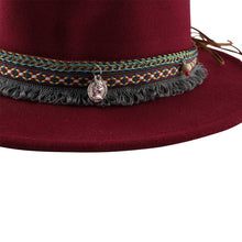 Load image into Gallery viewer, ACCITY - WOMEN RETRO WARM FELT HAT JAZZ HAT_CWAH0753: Red / (OS) 1