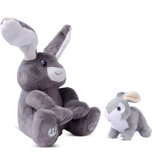 Load image into Gallery viewer, Dimple - Milo Grey Singing Bunny & Soft Plush Baby Bunny