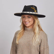 Load image into Gallery viewer, American Hat Makers - Wool Felt Teardrop Curled Brim Hat- Style Lounge: Black / LG