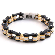 Load image into Gallery viewer, Mad Man - Dakata Stainless Bike Chain Bracelet: Black and Silver