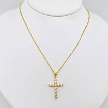 Load image into Gallery viewer, Mio Queena - Multi-Style Inlaid Cubic Zirconia Cross Pendant Necklace: 6#